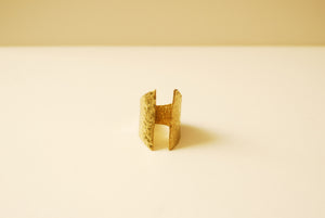 Hammered Texture Open Split Ring