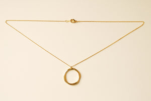 Circle Hoop Pendant Necklace