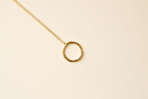 Circle Hoop Pendant Necklace